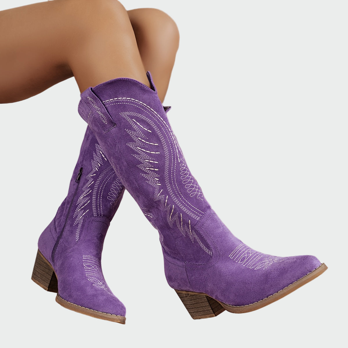 Fashion Embroidered Western Ankle Boots