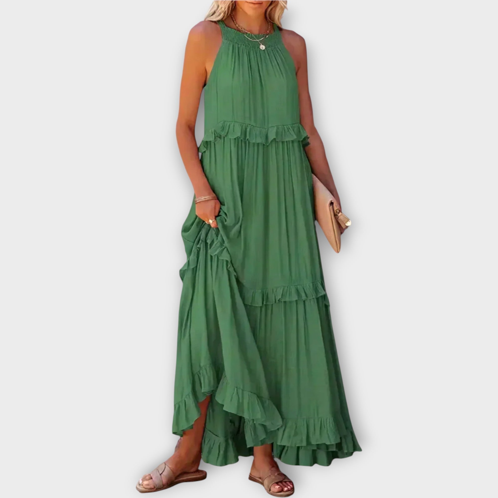 Lucie Romantická Boho Šaty TenčímiRamínkyASplývavýmStřihem