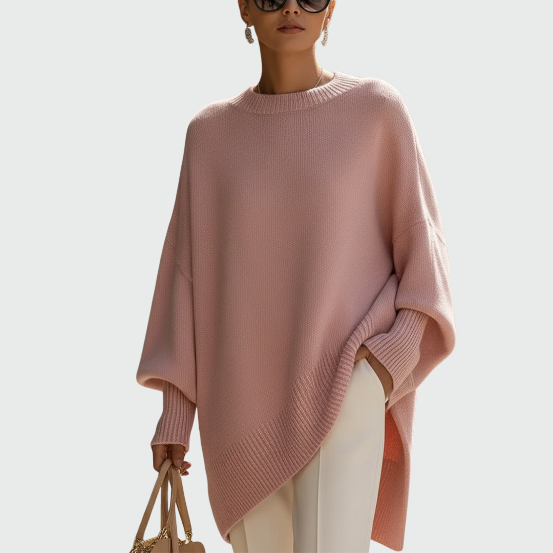 Jaroslava | Nadměrný Pletený Pončo Svetr