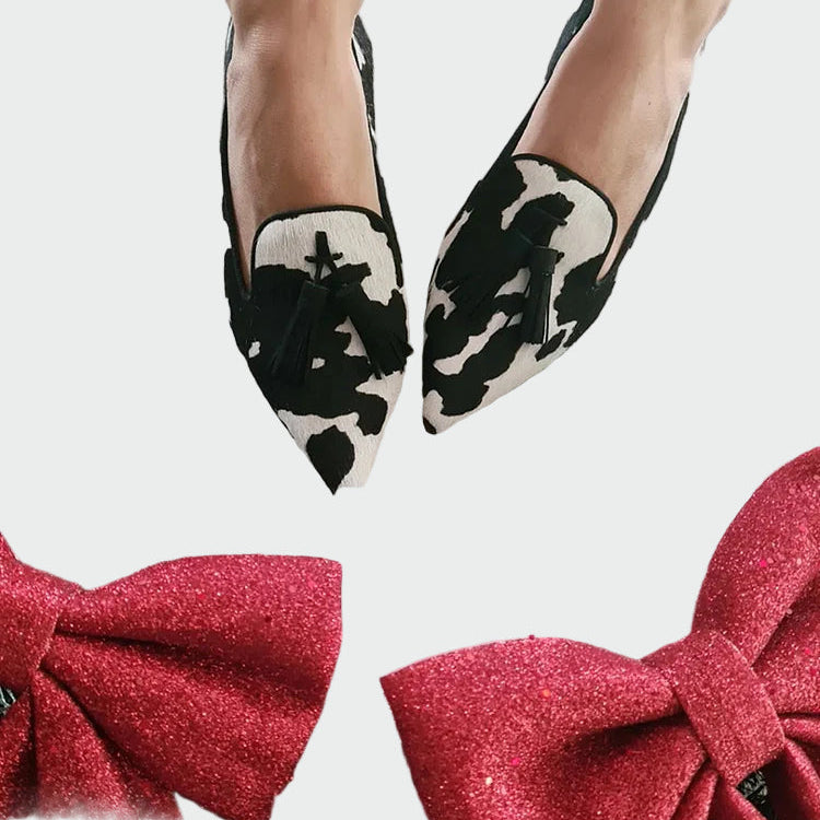 Lucie Elegantní Špičaté Mokasíny Minimalistické Animalový