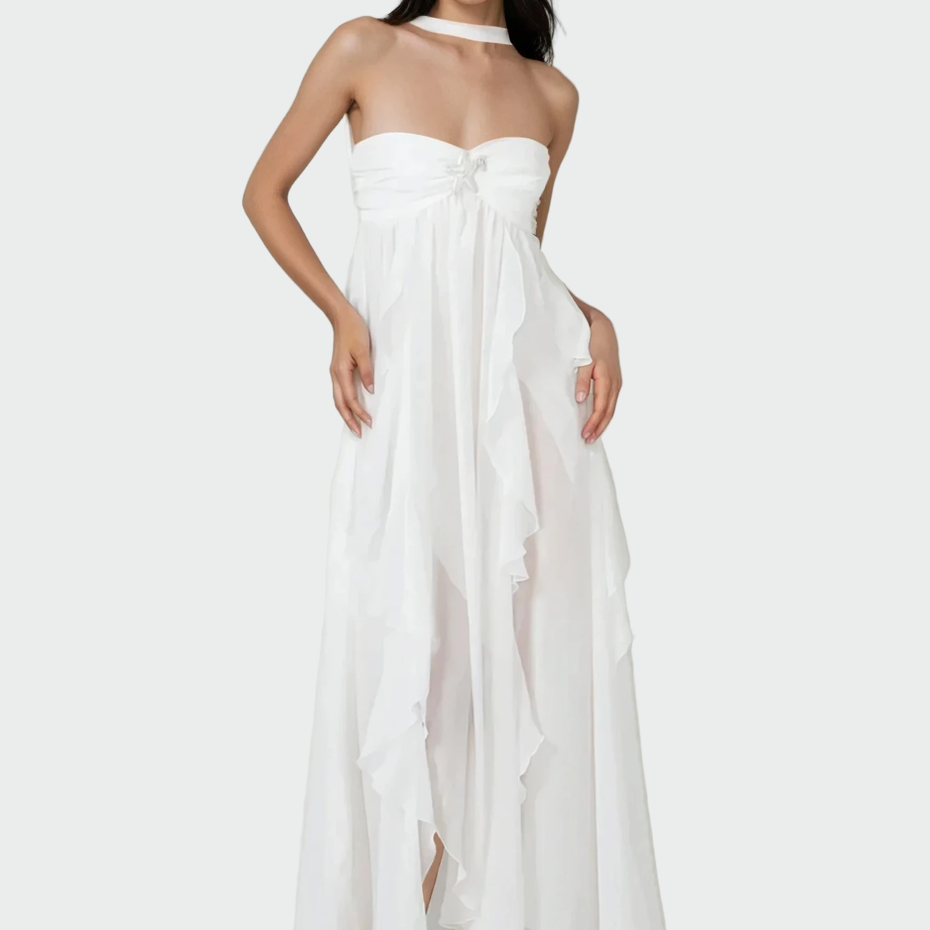 Stanislava Neodolatelná Vestido Maxi Hedvábné Šaty