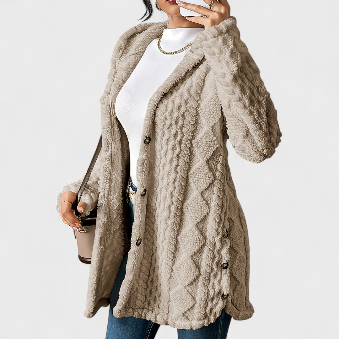 Warm Hooded Cardigan Coat