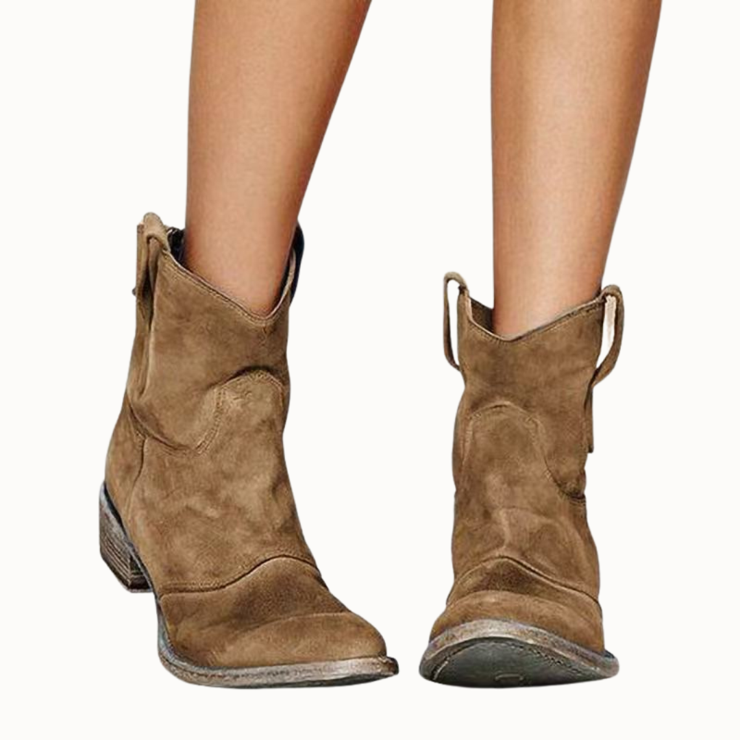 Anna Elegantní Nadčasové Kotníkové Boty Western Styl