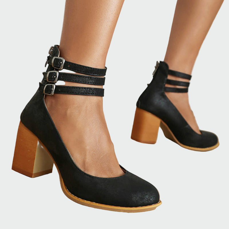 Kristýna Luxusní Sandály Platformové Tlustý Podpatek