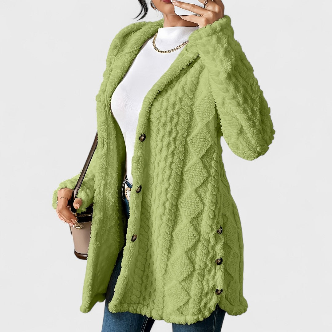 Warm Hooded Cardigan Coat