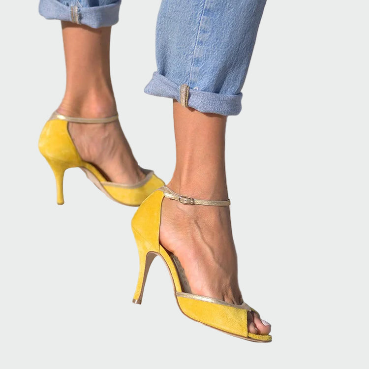 Eva Elegantní Sandály Vysoký Podpatek Minimalistické