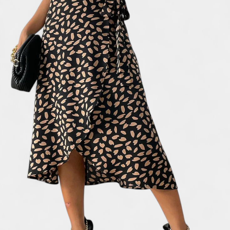 Camila | Zavinovací sukně boho s asymetrickým potiskem