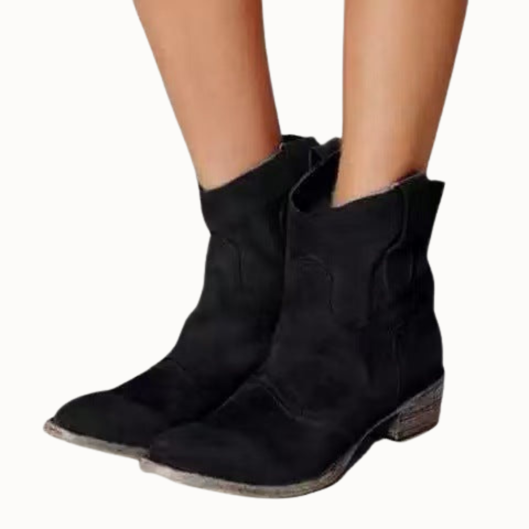 Anna Elegantní Nadčasové Kotníkové Boty Western Styl