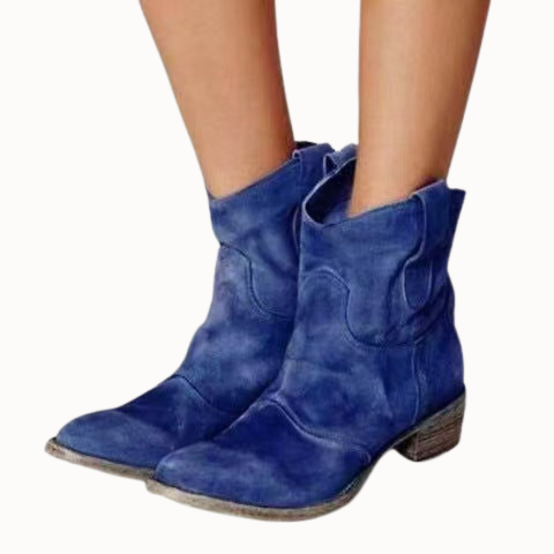 Anna Elegantní Nadčasové Kotníkové Boty Western Styl