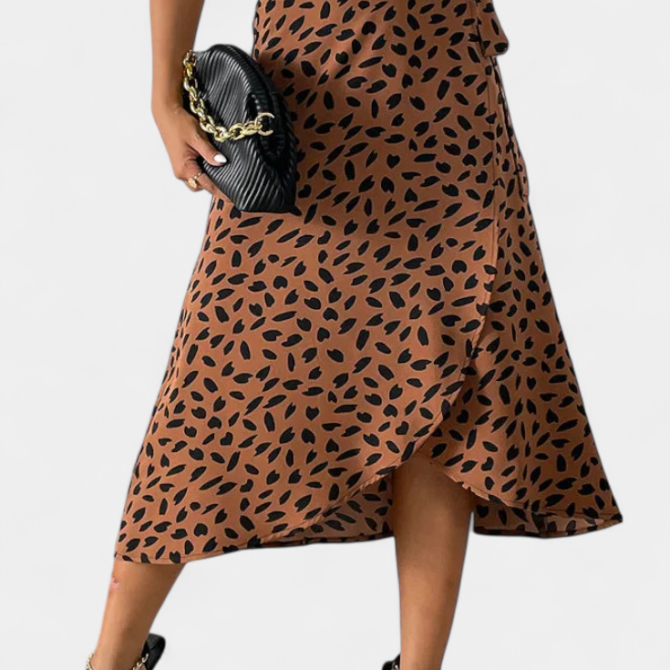 Camila | Zavinovací sukně boho s asymetrickým potiskem