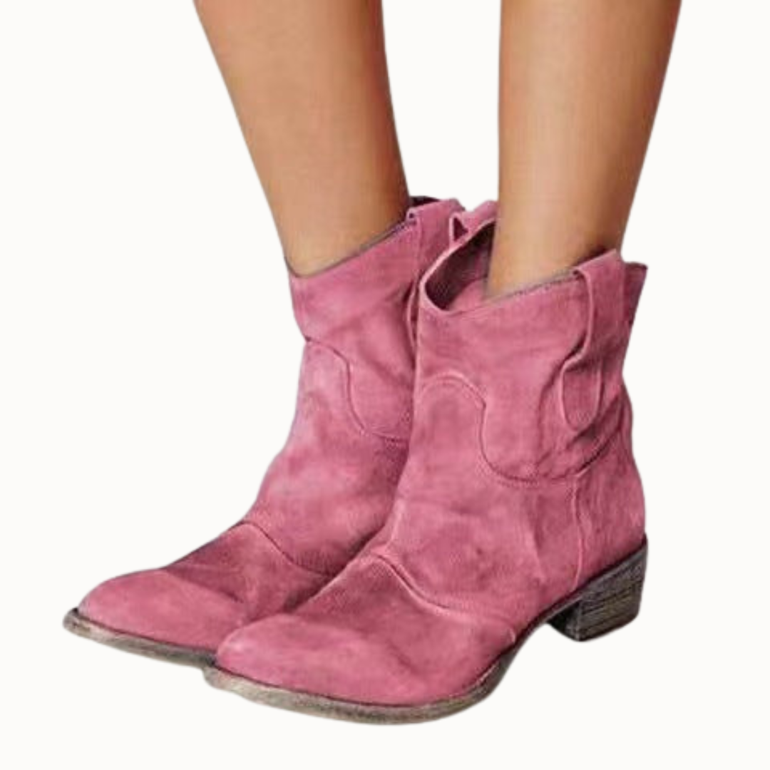 Anna Elegantní Nadčasové Kotníkové Boty Western Styl