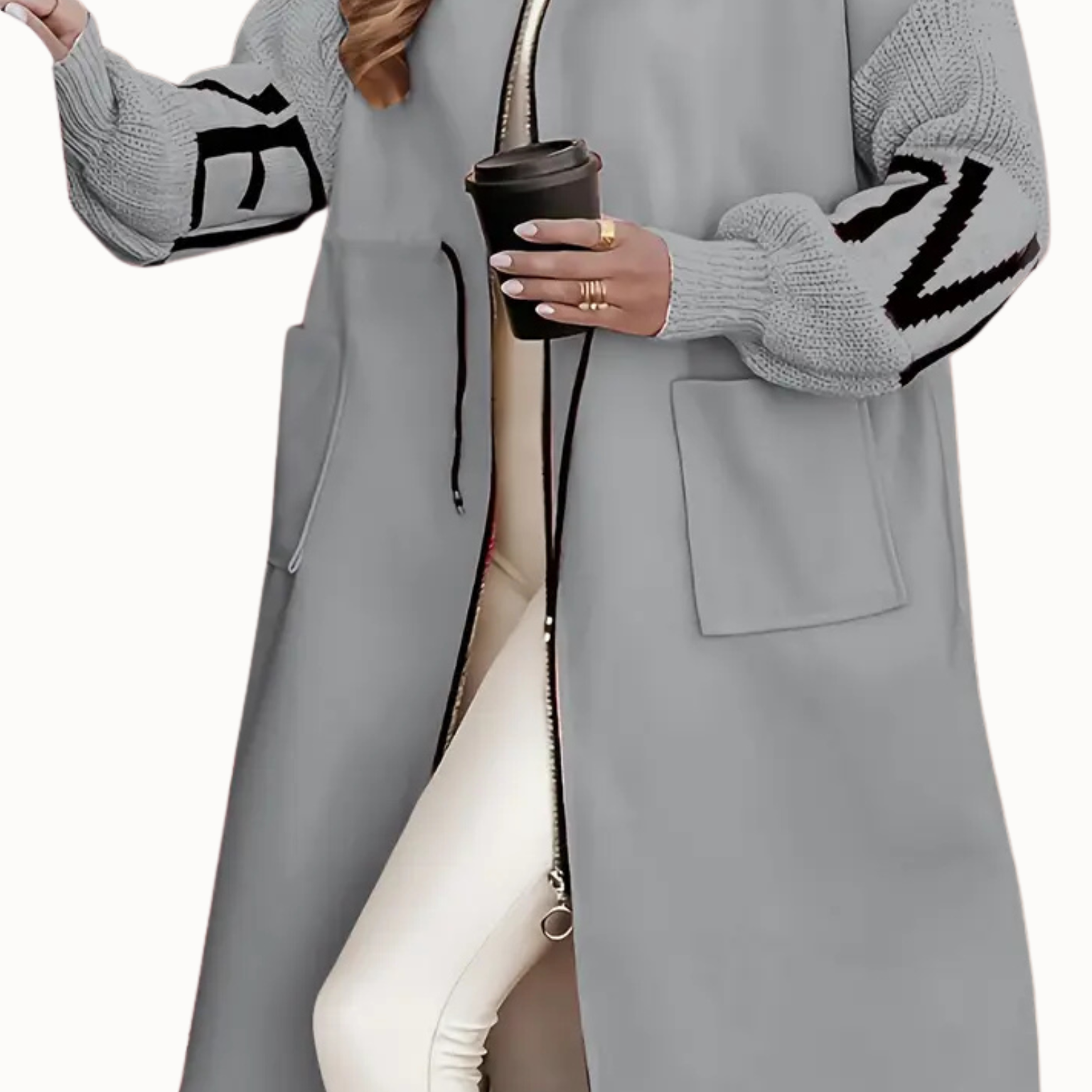 Lucie Elegantní Kabát S Kapucí Dámský Všestranný