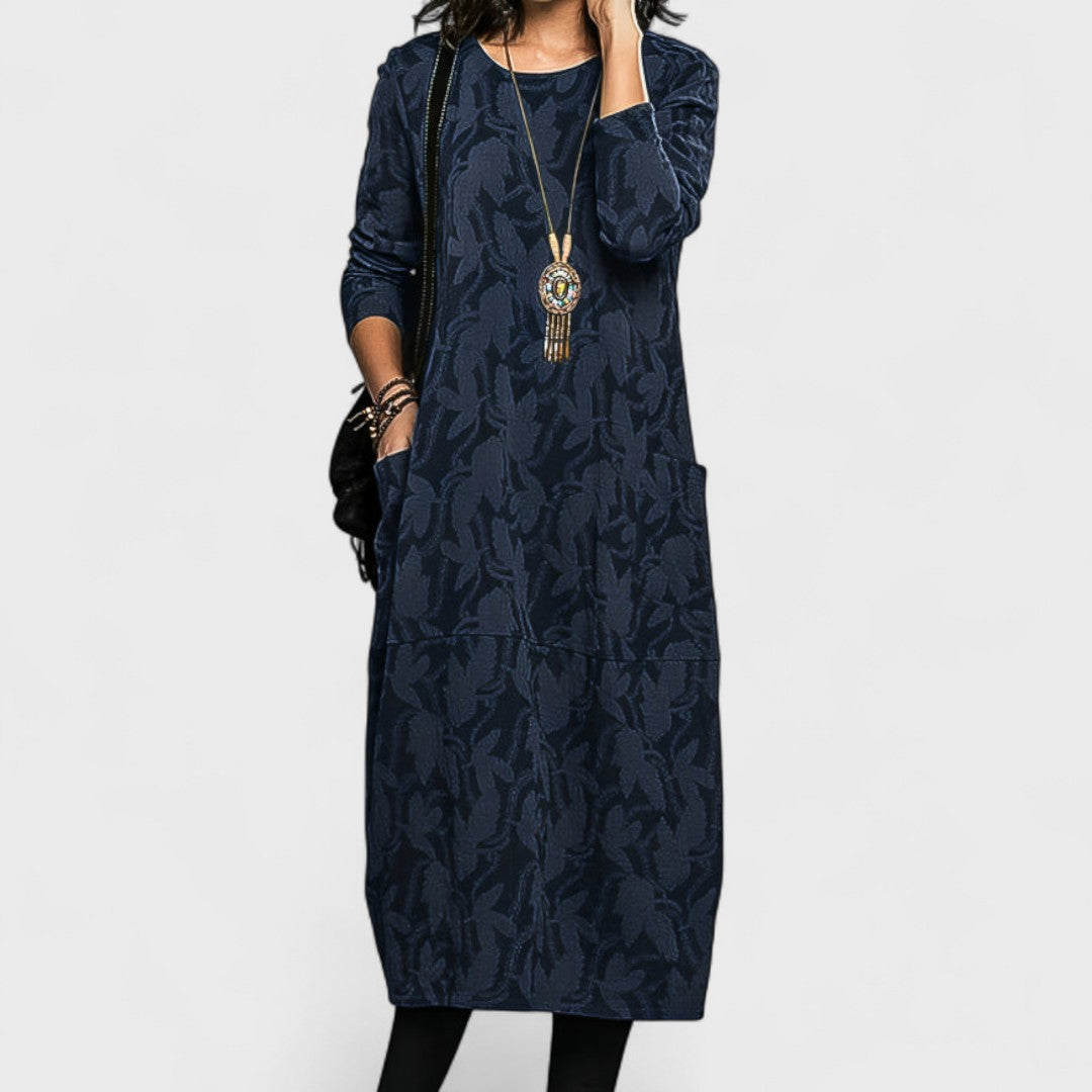 Warm winter dress with elegant cut