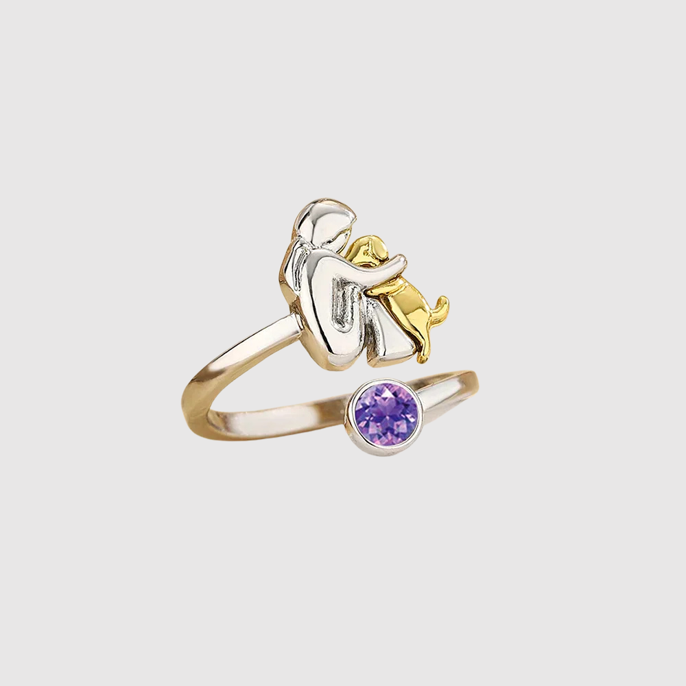 Valérie – Prsten s ikonickým motivem dívky a psa