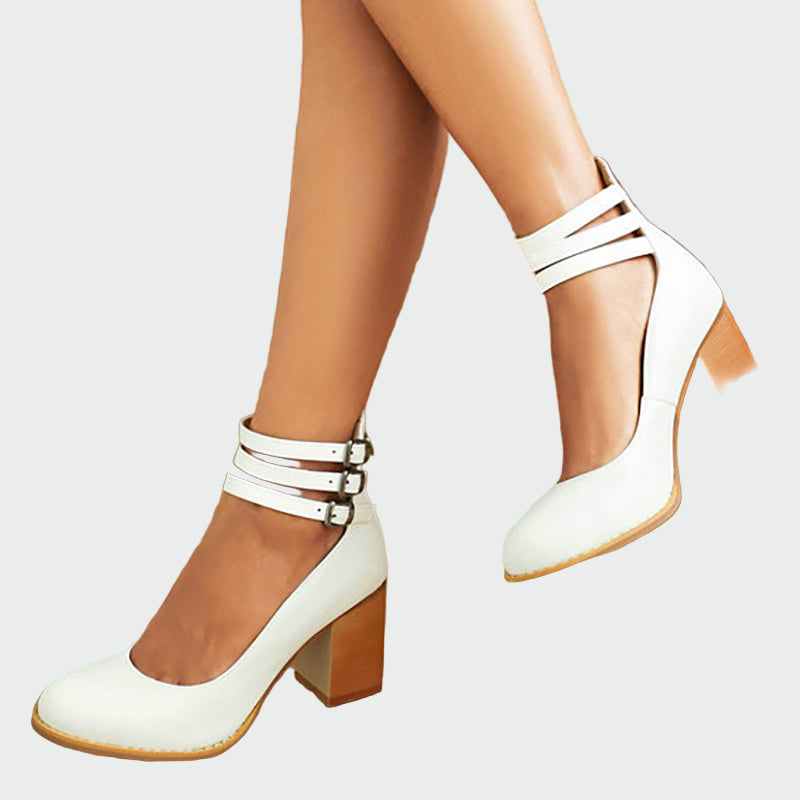 Kristýna Luxusní Sandály Platformové Tlustý Podpatek