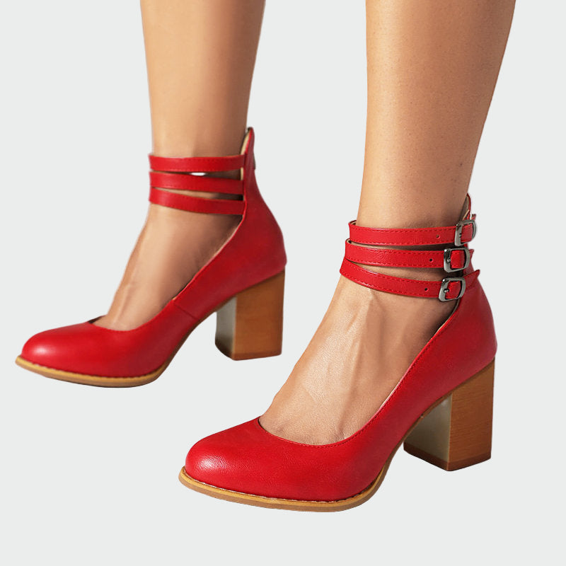 Kristýna Luxusní Sandály Platformové Tlustý Podpatek