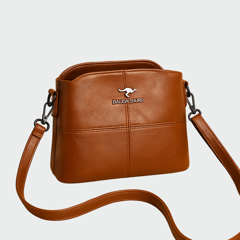 Alena Elegantní Kožené Crossbody Kabelka Minimalistická