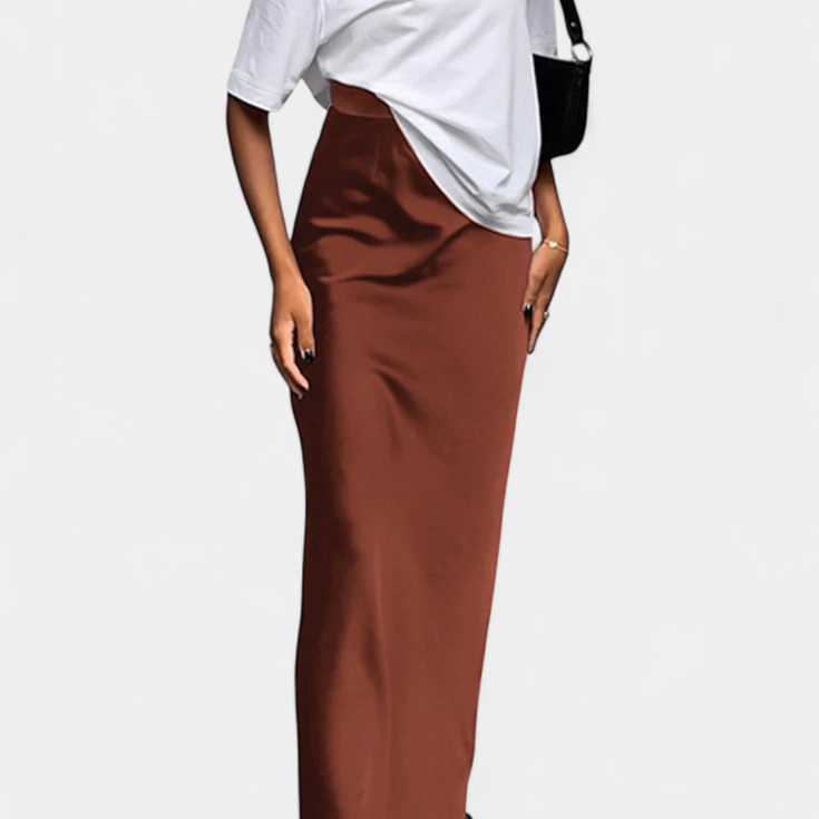 Fable | Maxi užitková sukně s jednoduchým designem a upraveným stylem