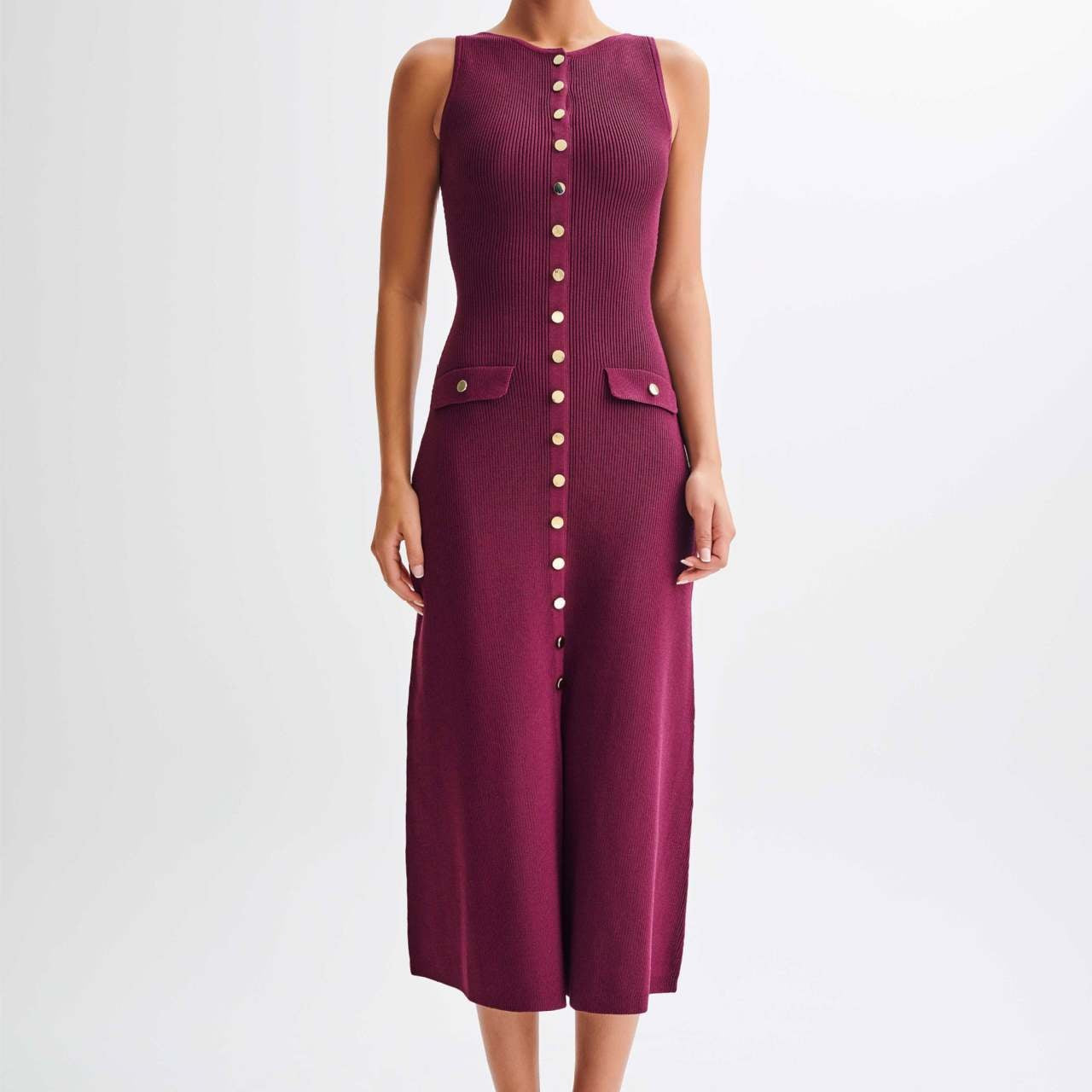 Lucie Elegantní Vestido Tejido Přiléhavé Bezrukávové