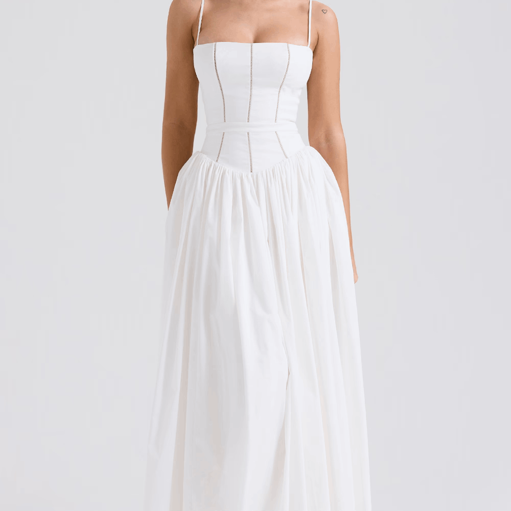 Magdaléna Elegantní Maxi Šaty KvětinovéPlážovéSilueta