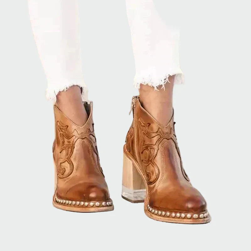 Lucie Elegantní Botas Bordadas Western RučněVyšívané