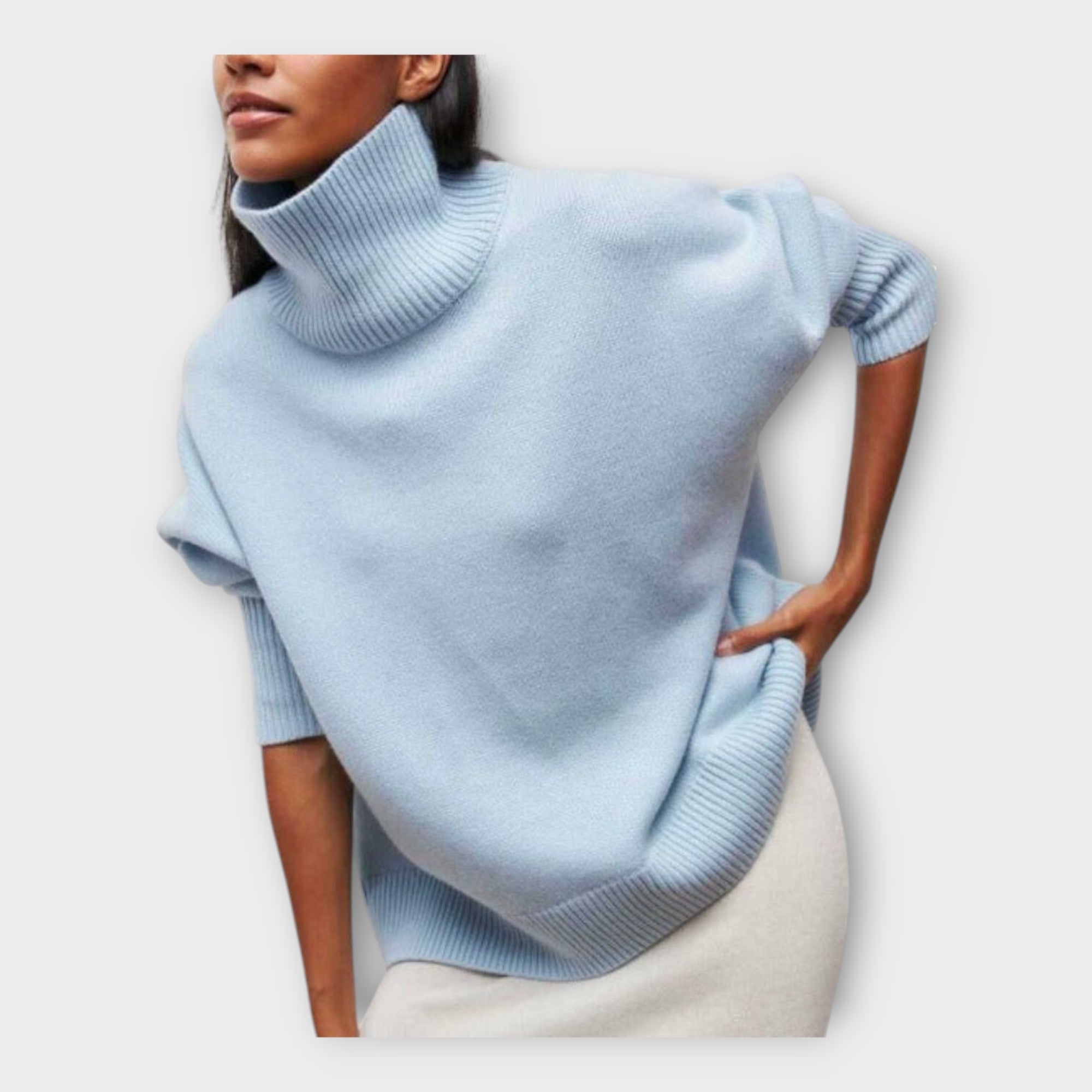 Lucie Elegantní Rolákový Svetr Minimalistický Stylový