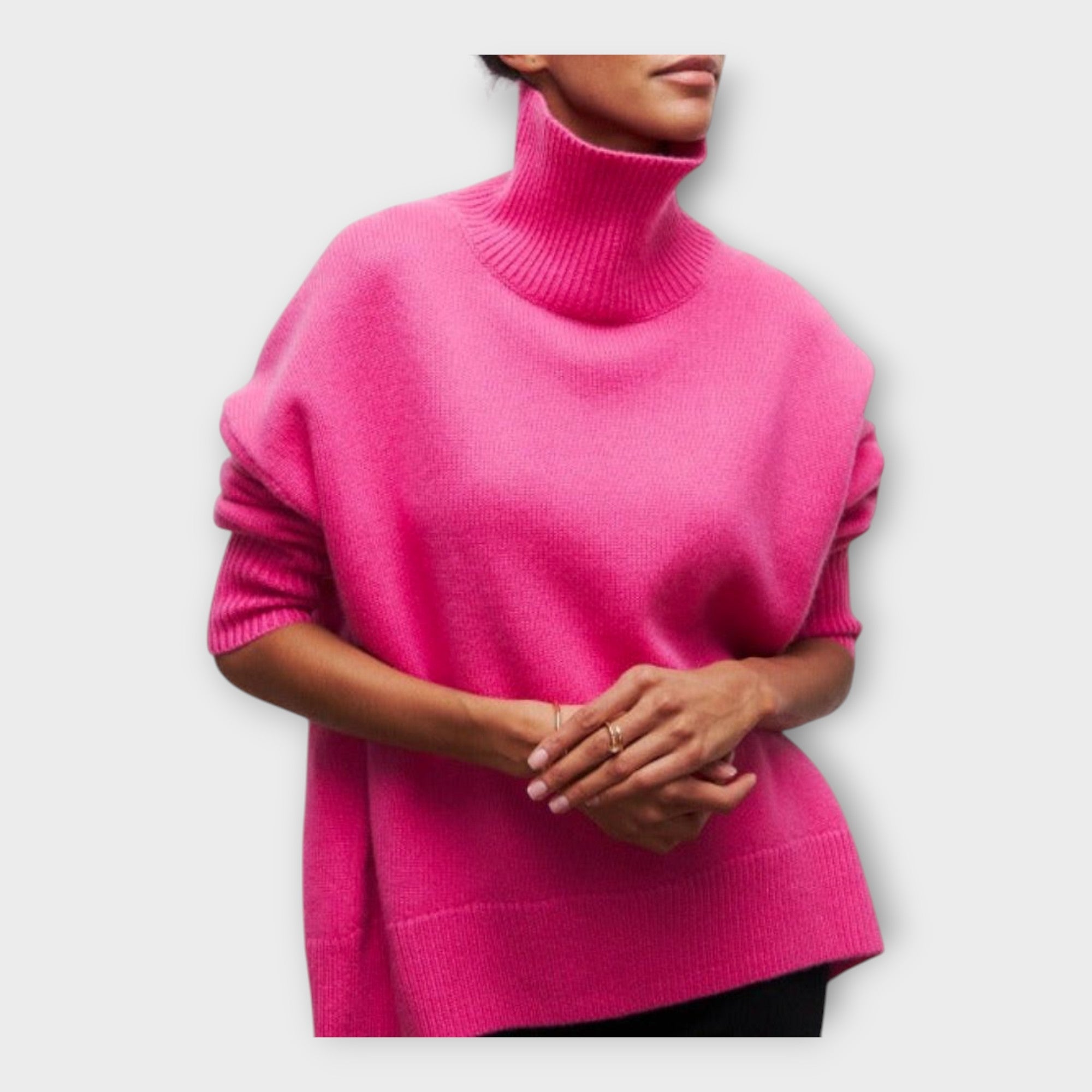 Lucie Elegantní Rolákový Svetr Minimalistický Stylový