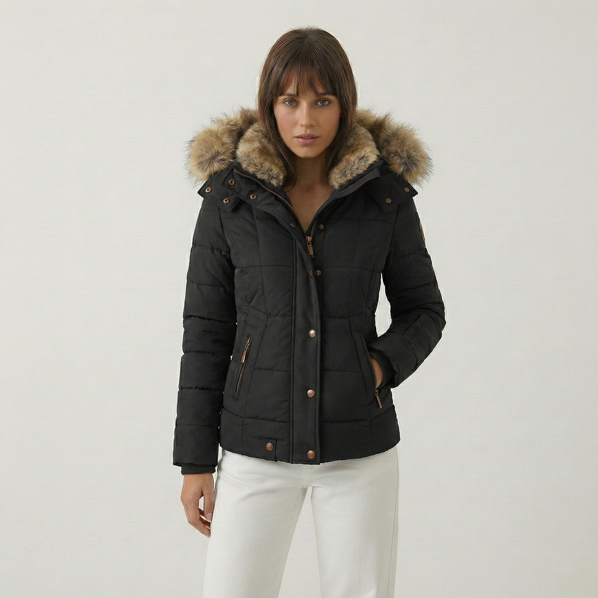 Lucie | Zimní bunda s kožíškovou podšívkou