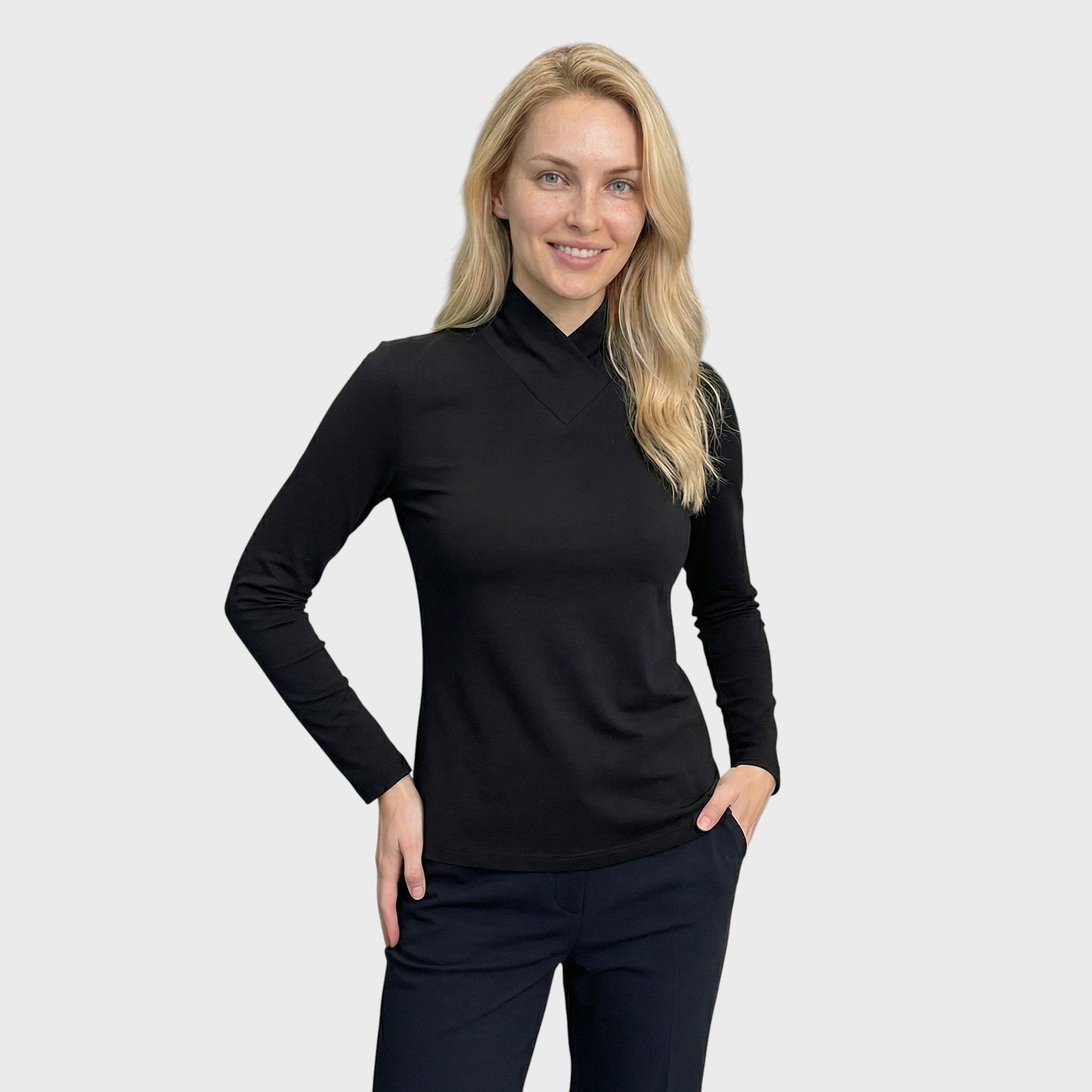 Amalia | Top s architektonickým límcem