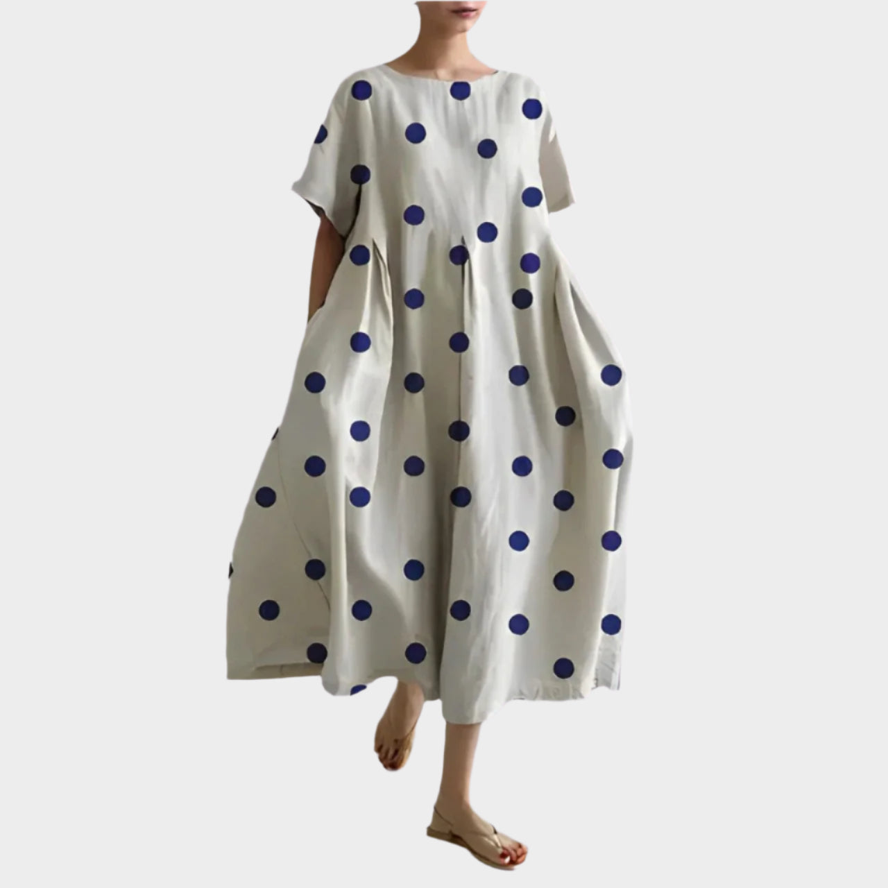 Magdaléna Elegantní Retrostylový Oversize Květinové Šaty