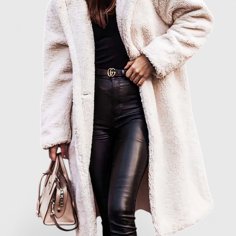 Mila | Dlouhý kabát z umělé kožešiny