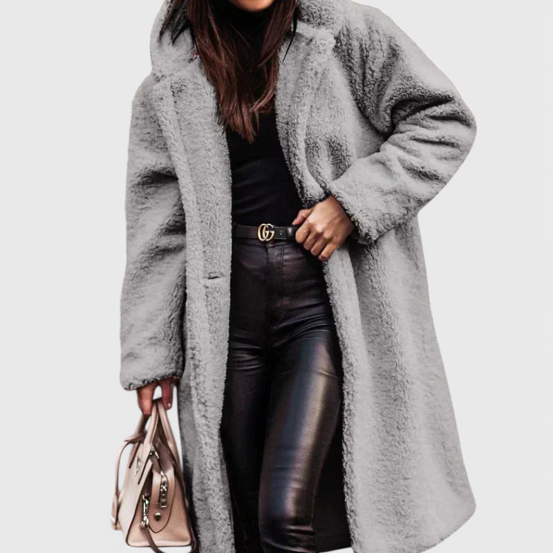 Mila | Dlouhý kabát z umělé kožešiny