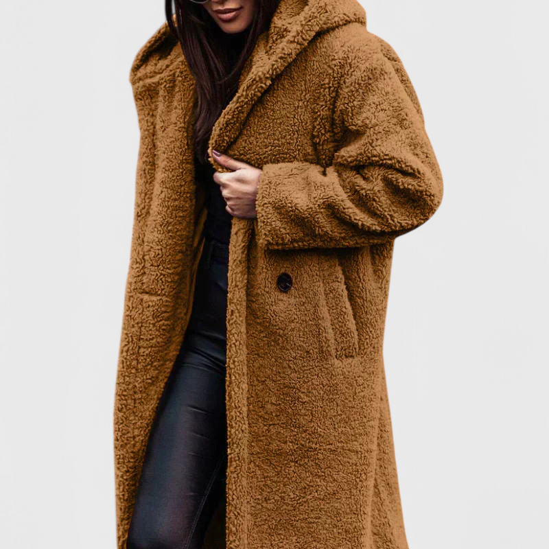 Mila | Dlouhý kabát z umělé kožešiny