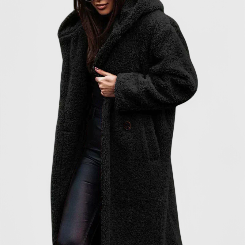 Mila | Dlouhý kabát z umělé kožešiny