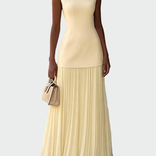 Magdaléna Exkluzivní Večerní Dlouhé Šaty Plisované