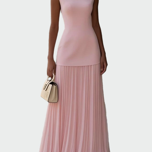 Magdaléna Exkluzivní Večerní Dlouhé Šaty Plisované