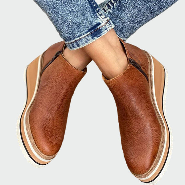 Klára Sofistikované Platformové Kotníkové Boty Městské