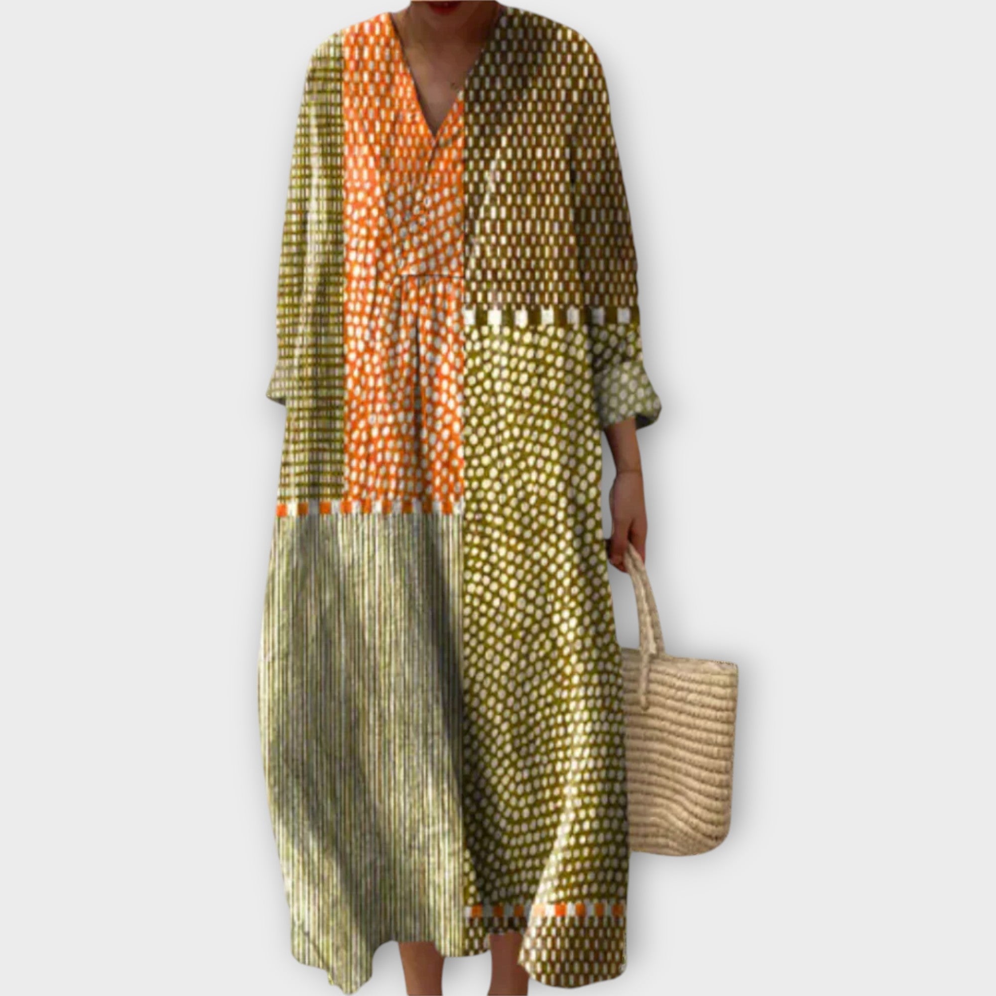 Magdaléna Elegantní Boho Šaty Zigzagový Sofistikovaný