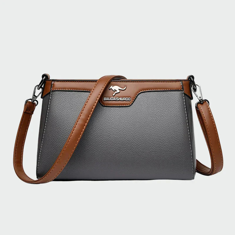 Lucie Elegantní Prostorná Kožená Kabelka Přesrameno