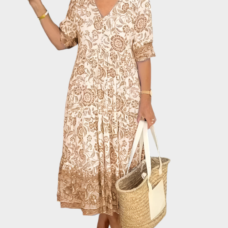 Magdaléna Sofistikované Midi Romantické Šaty Pohodlné