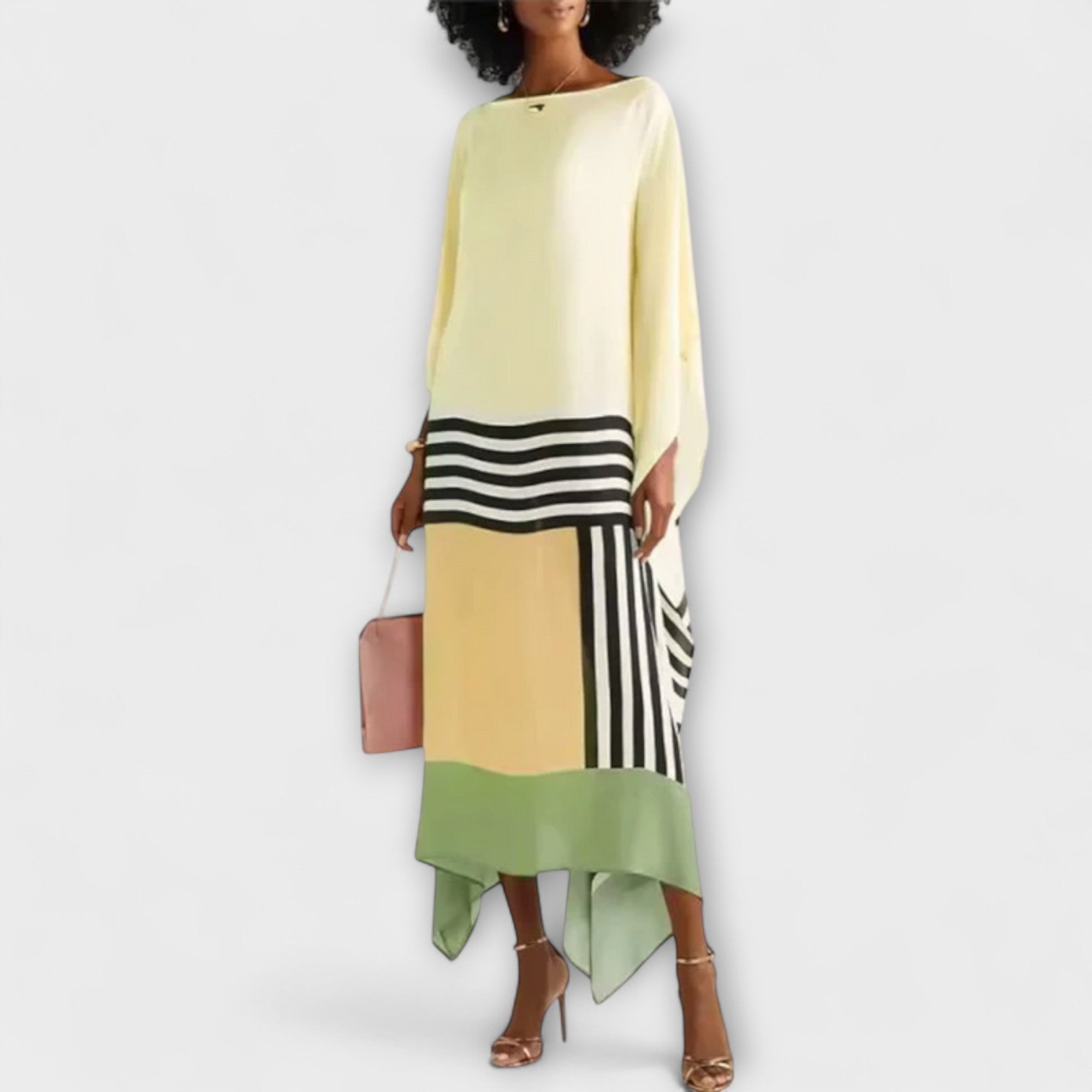 Elenora - Geometrický kaftan s volným střihem