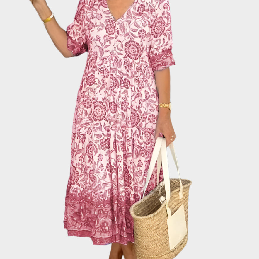 Magdaléna Sofistikované Midi Romantické Šaty Pohodlné