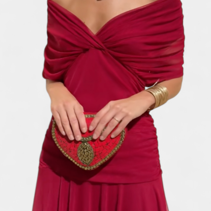 Lucie Elegantní Vestido Largo Květinové Šaty Vzdušné