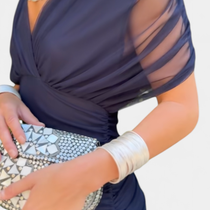 Lucie Elegantní Vestido Largo Květinové Šaty Vzdušné