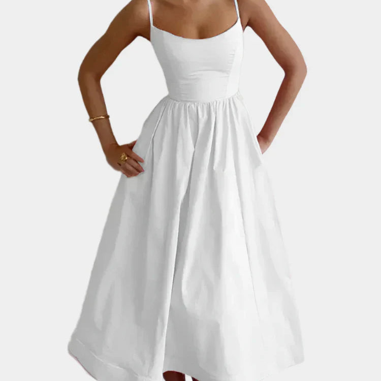 Kristýna Okouzlující Saténové Áčkové Šaty Romantické