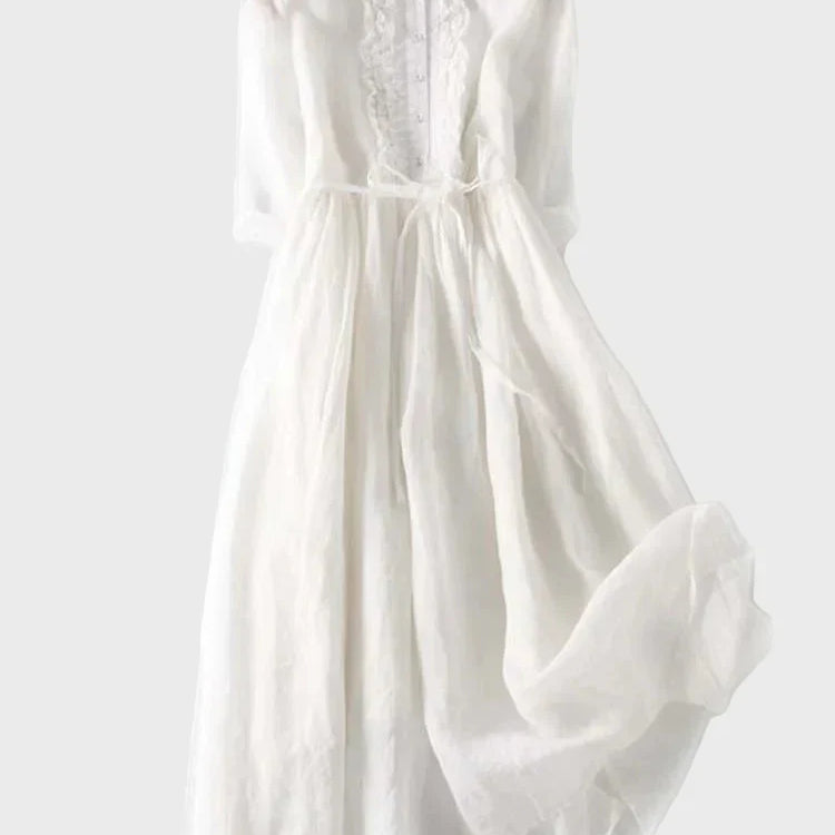 Adéla Elegantní Dlouhé Minimalistické Šaty Jemnězelené