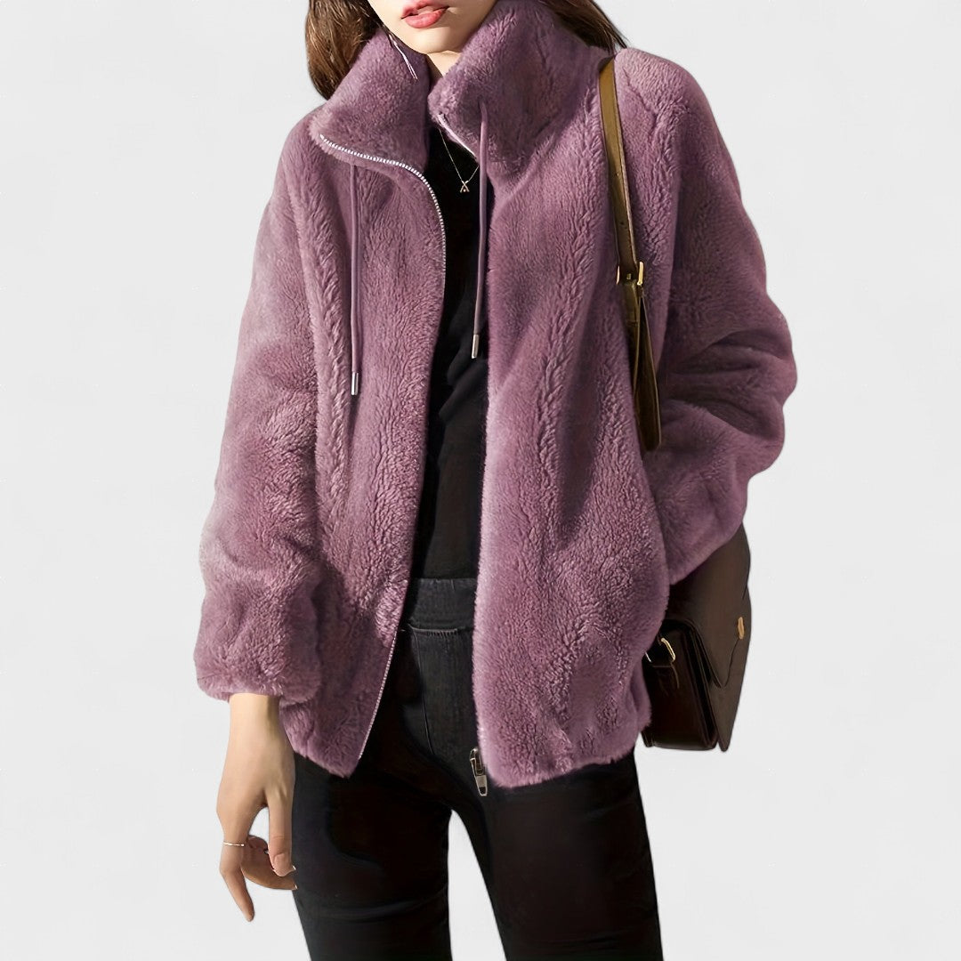 Mila | Luxusní plyšová bunda na zip