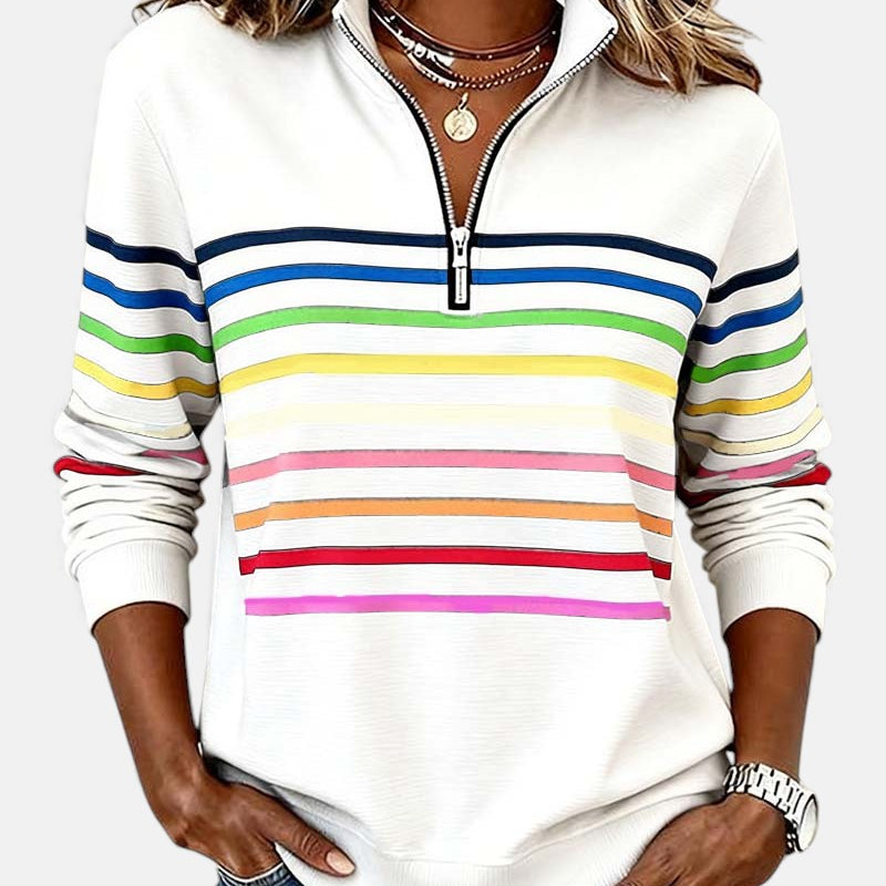 Vídeň | Mikina na zip s duhovými pruhy