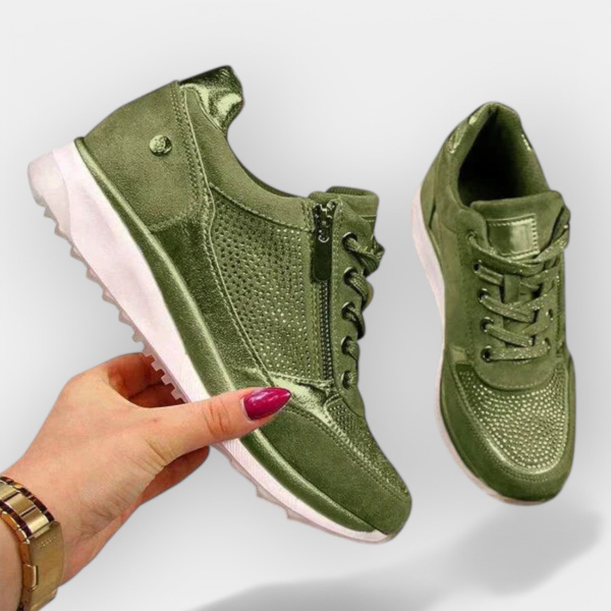 Lucie Sofistikovaná Anatomické Dámské Tenisky Zipem