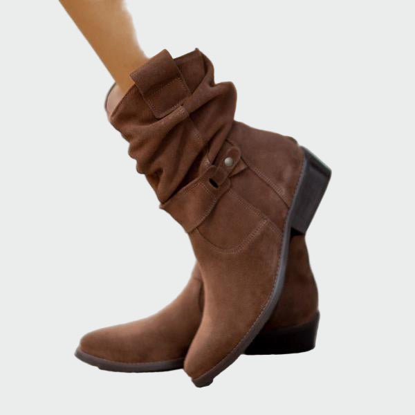 Karolína Elegantní Moderní Semišové Kotníkové Botky